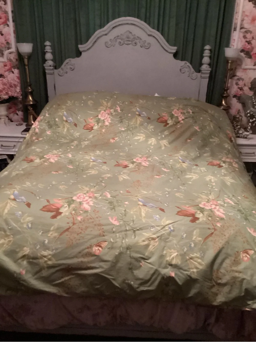 Pottery Barn Sylvie F/Q Duvet Cover & Duvet Organic Cotton Floral 87”x93”